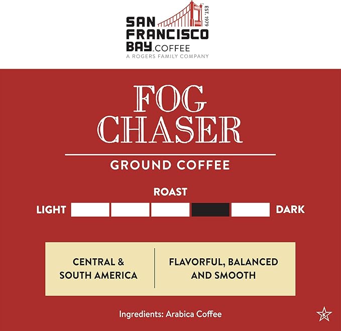 San Francisco Bay Coffee Fog Chaser Ground Coffee, 28 oz bag