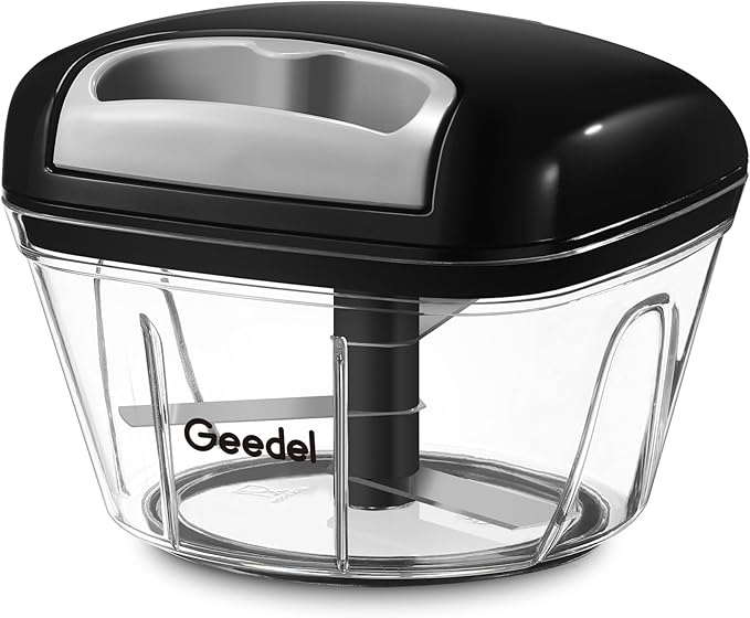 Geedel Vegetable Chopper, Manual Food Chopper with Hand Pull String, 500ml