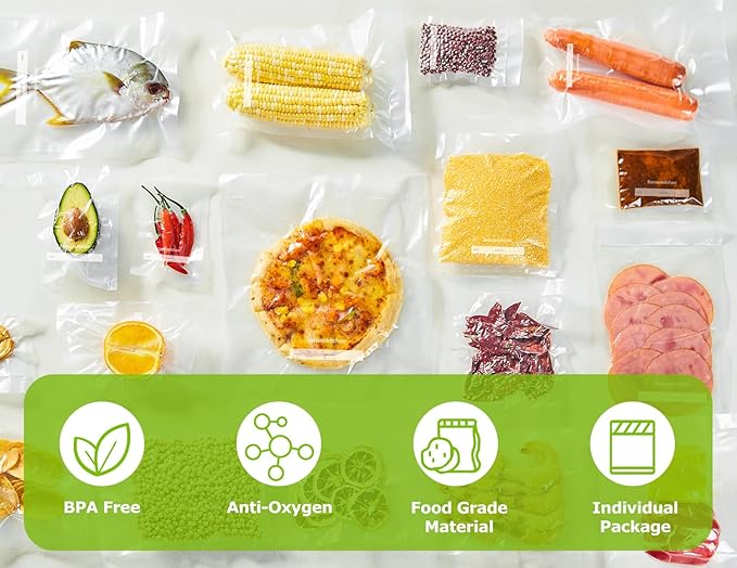 Bonsenkitchen Vacuum Sealer Bags, Commercial Grade, BPA Free