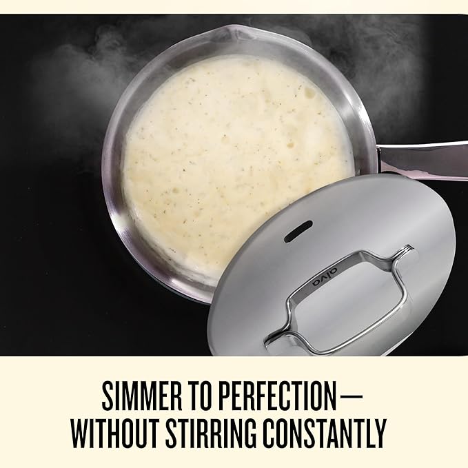 Alva Maestro 1.7 Qt Stainless Steel Saucepan with Lid Measurement Marks