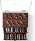 Holme & Hadfield 50 Knife Wooden Pocket Knife Display Case with 2 Drawers