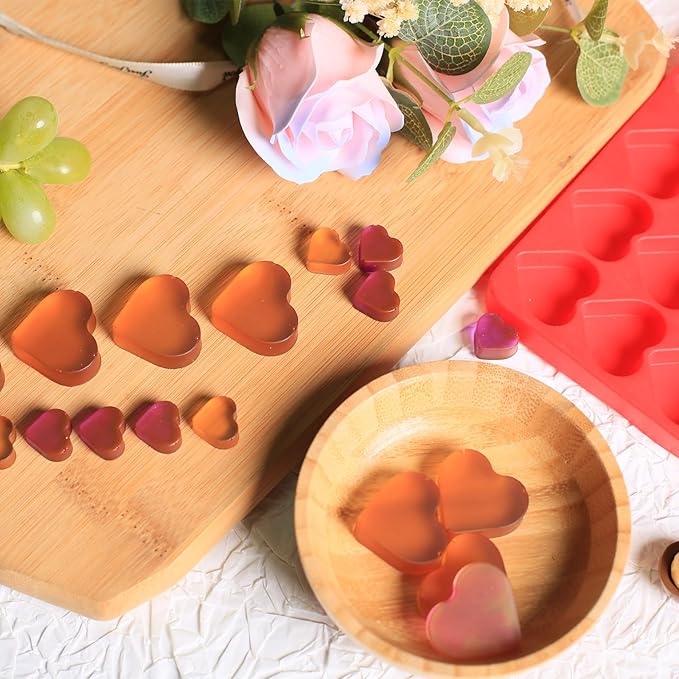 Amyandone Heart Silicone Mold, 63 Cavities Small Heart Chocolate Molds