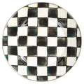 MACKENZIE-CHILDS Enamel Dinner Plate, Black-and-White Courtly Check
