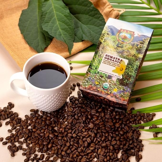 Java Planet Low Acid Organic, Mold Free Coffee, Sumatran, Dark Roast, 5 lb