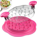Chicken Shredder Tool Twist Large Meat Shredder with Brush&Fork, Hot Pink