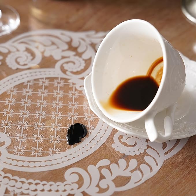 Artbloss Clear Table Cover Protector Vinyl Oil Spill Table Cloth, 60" x 84"