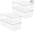Vtopmart 4pcs Clear Stackable Storage Bins with Lids