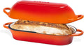 Dutch Oven For Sourdough Bread Baking – Enamelled Cast Iron Bread Loaf Pot – Oven Safe Non Stick Bread Pot – Rectangular