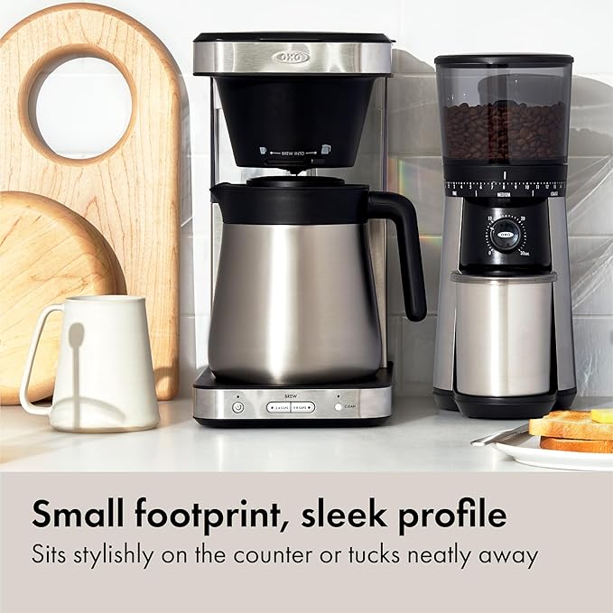 OXO Brew 8-Cup Coffee Maker - Single-Serve, Thermal Carafe, Stainless Steel