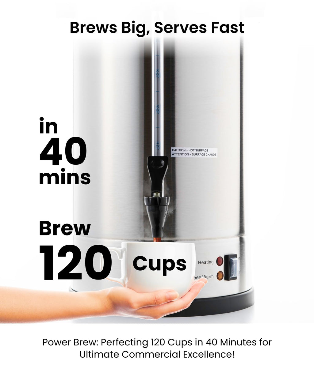 SYBO 120 Cup Commercial Coffee Urn, 18 L Large Coffee Maker