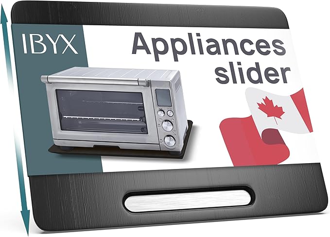Ibyx Appliance Slider, Sliding Tray for Coffee Maker, 21 x 15 in, Black