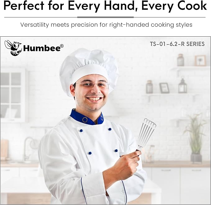 HUMBEE 6 Inches Fish Turner, Slotted Fish Spatula Dishwasher Safe NSF, Shovel Brown
