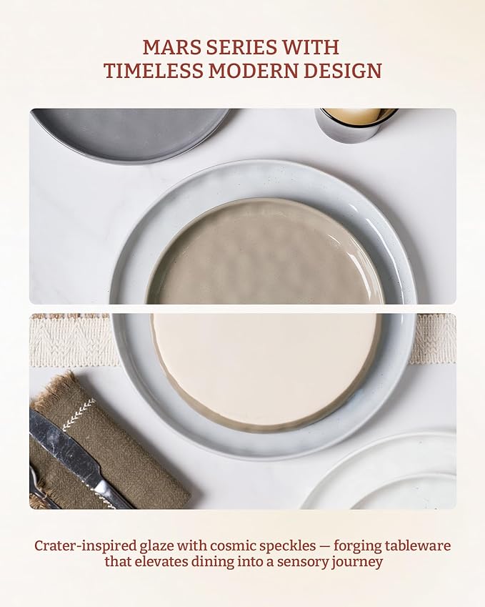 Famiware Mars Stoneware Dinnerware Set for 4, Multi-color