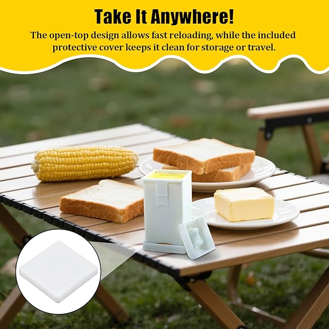 2 Pack Plastic Butter Spreader Corn Cob with Cover Butter Spreader for Corn, Bread & Cooking for Even Spread on Toast, Pancakes, Waffles & Grilling