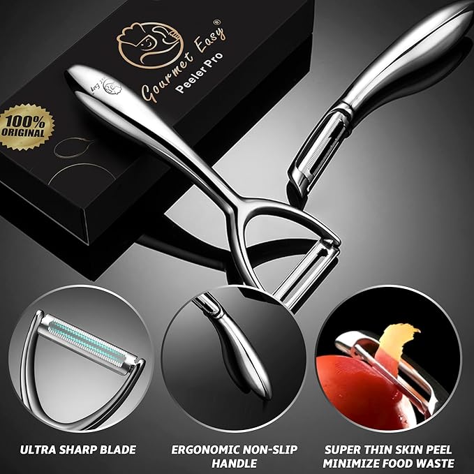 Gourmet Easy Vegetable Peeler Ultra Sharp Stainless Steel Blade (Y Peeler)