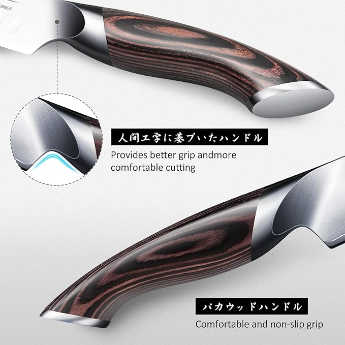 HOSHANHO Carving Knife Set 3PCS, Japanese Brisket Slicing Knife Sets