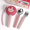 Bentoheaven Kids Utensils Set with Case, Reusable Fork & Spoon, Cats
