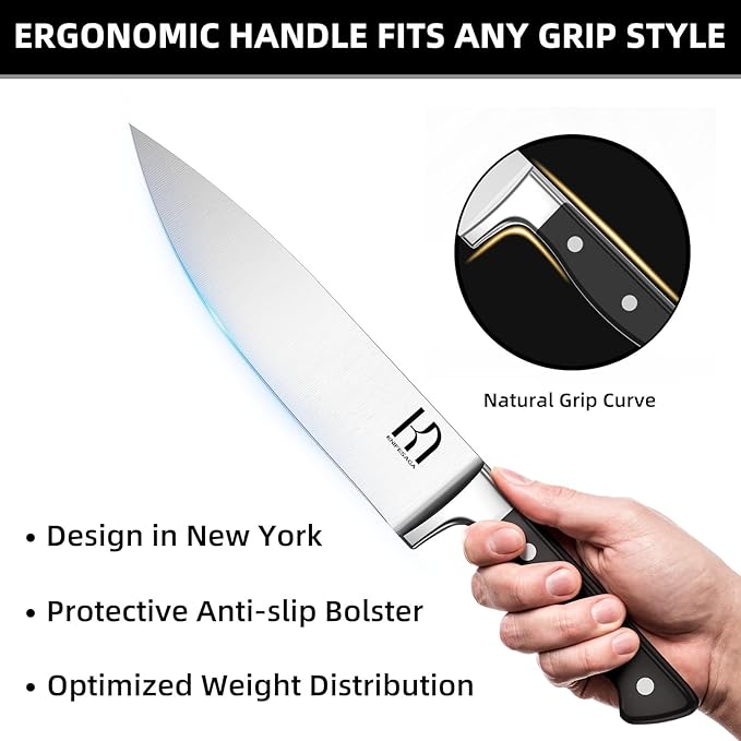 KnifeSaga Japanese Knife Set with Sharpener, Premuim, Razor Sharp, 15 Pcs