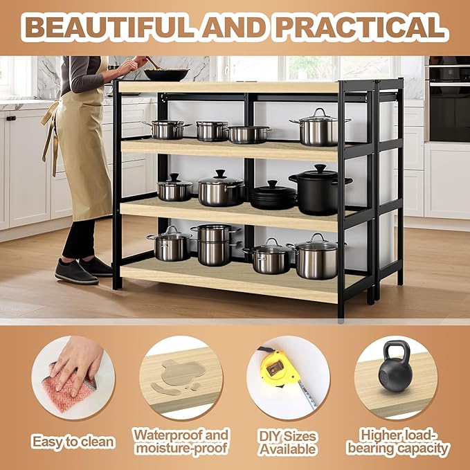 5 Pcs Wire Rack Covers 24x16x3 inch PVC Pantry Shelf Cover 0.31 inch Thick Removable Closet Wire Rack Shelf Covers,Decoration Kitchen Bathroom Office Shelving (Wood Color,24x16x3 inch)