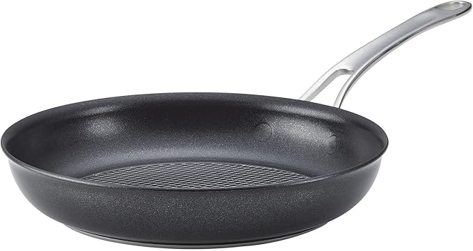 Anolon X Hybrid Nonstick Cookware Frying Pans/Skillet Set, Induction Suitable, and 12 Inch - Charcoal Gray