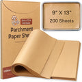 200 Sheets Precut Parchment Paper, 9x13 Inches, Non-Stick, Unbleached