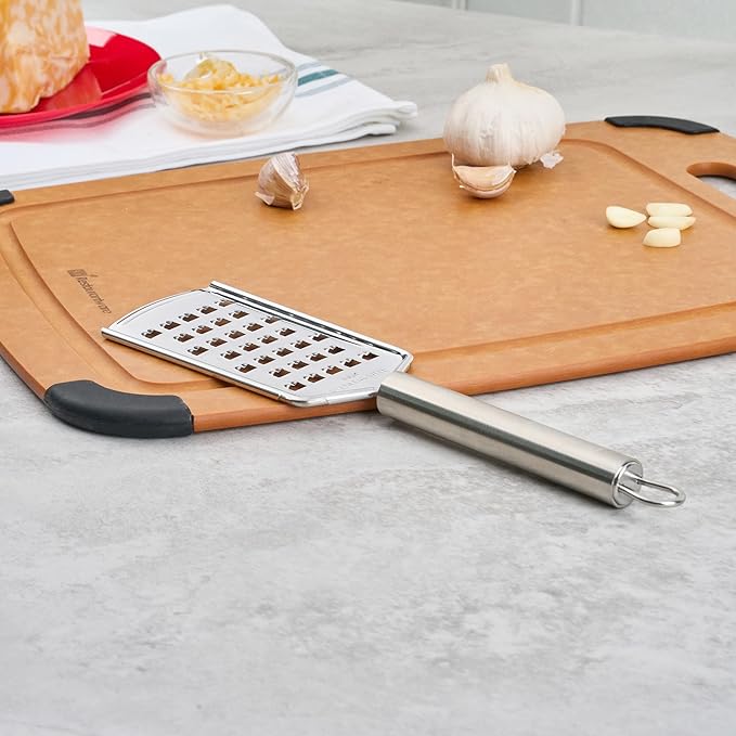 Restaurantware Stainless Steel Coarse Cheese Grater - 6 Pack - German Standard Lemon Zester with Ergonomic Handle, Sharp Blades, Dishwasher Safe - Handheld Kitchen Grater for Parmesan, Garlic, Ginger