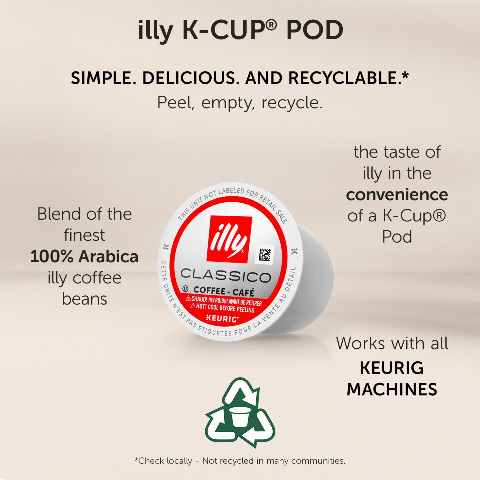illy Coffee, Dark Roast, K-Cup for Keurig, 100% Arabica Bean Signature Italian Blend, Premium Gourmet Roast Single Serve Drip Coffee