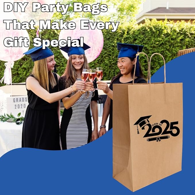 ASSUREPAK Kraft DIY Paper Bags, 10" x 6.75" x 12", 90 GSM, 250 Count