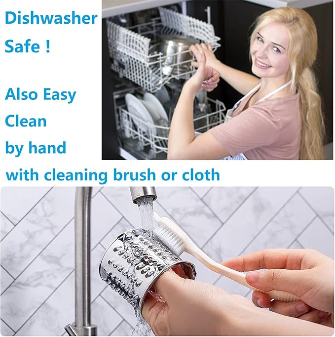 KINGEAGLE Stainless Steel Slicer Shredder Attachment For KitchenAid Mixer, Cheese Grater, Food Slicer, Accessories For KitchenAid, 6.9*5.4 Inch