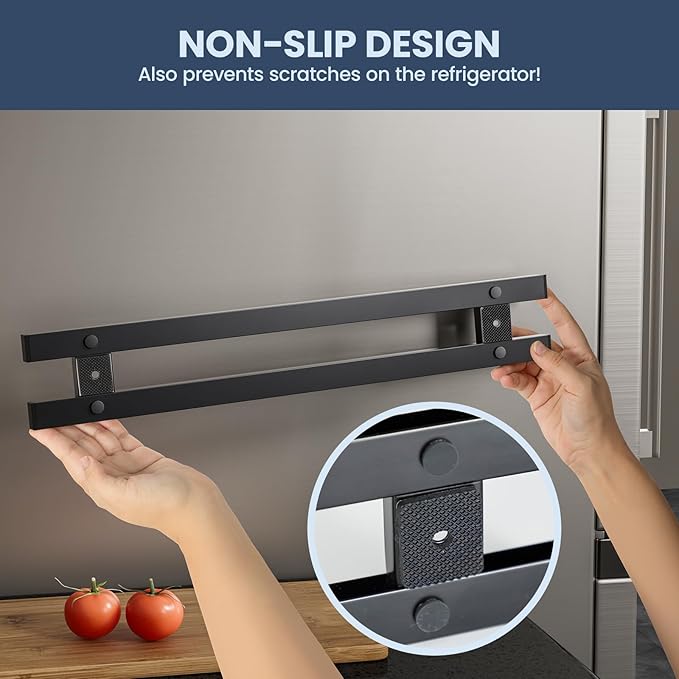 16.5 Inch Heavy-Duty Magnetic Knife Holder for Refrigerator, No Adhesive Tape or Screws Needed Knife Magnetic Strip for Strong Fridge Mount or Wall as Gifts for Women or Men