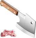 Kitory Meat Cleaver 6 Inch Bone Chopper Knife - Heavy Duty Butcher Cleaver with Wood Handle, High Carbon Stainless Steel Blade, Professional Kitchen Bone Breaker for Home & Commercial Use