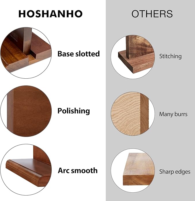 HOSHANHO Magnetic Knife Block 14 x 10", Double Sided Magnetic Knife Holder