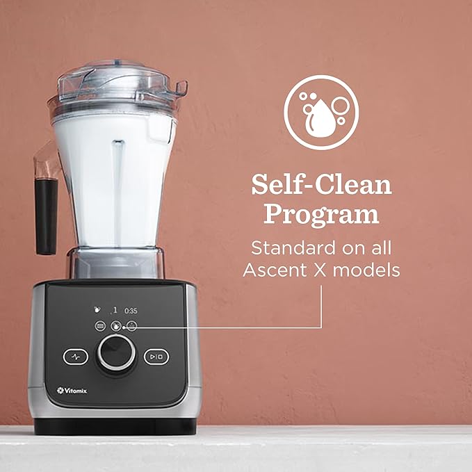 Vitamix Ascent X4 Blender with Five Blending Programs, Self-Cleaning Program, Professional-Grade Blender for Smoothies, Soups & More, Stainless-Steel Blades, 48 Oz Container, Brushed Stainless