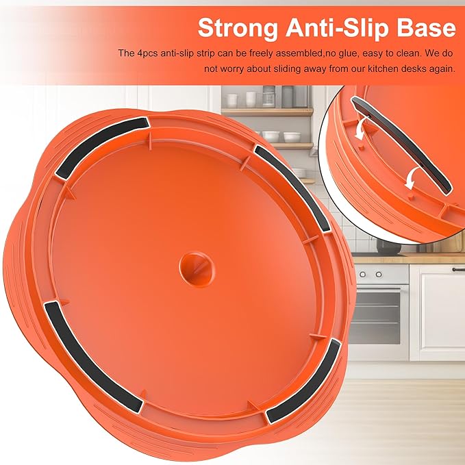 Chicken Shredder Tool Twist Large Meat Shredder with Brush&Fork, Orange