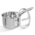 SUNHOUSE 2 QT Stainless Steel Sauce Pan with Lid, Small Pot for Cooking