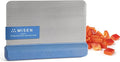 Misen Stainless Steel Bench Scraper - Versatile Food Scraper with Blue Handle - Ideal for Kitchen, Pastry & Dough - Durable Cutting Board Scraper Tool for Effortless Transfer into Pots & Pans - Blue
