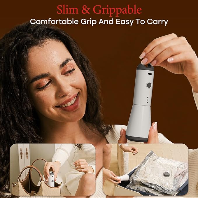 Vacbird Travel Vacuum Bags with Rechargeable Pump, Carry-On Space Saver