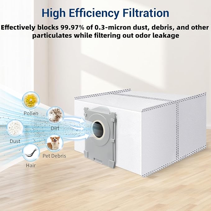Bluearks 14 Pack Dust Bags for Ecovacs X8 X9 T30C T50 T80 M14 S14 S16