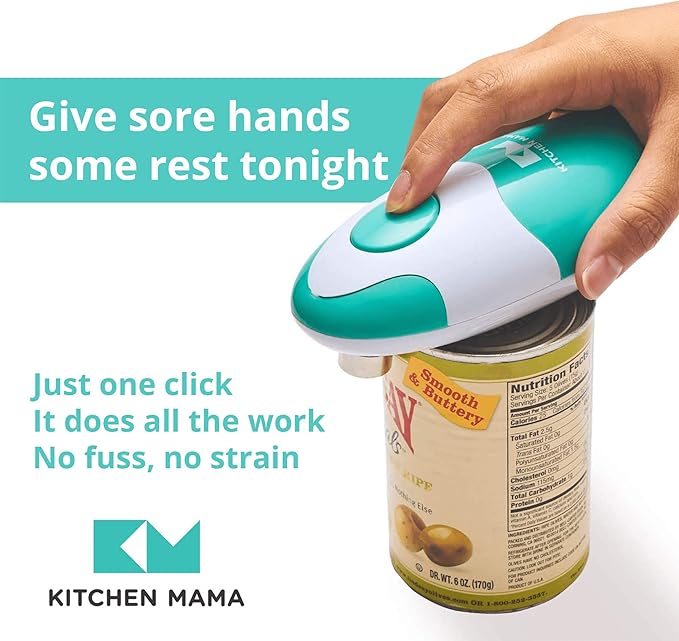 Kitchen Mama Auto Electric Can Opener, Teal