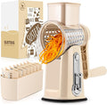 SUSTEAS Rotary Cheese Grater 5 Blades,Kitchen Mandoline Vegetable Slicer