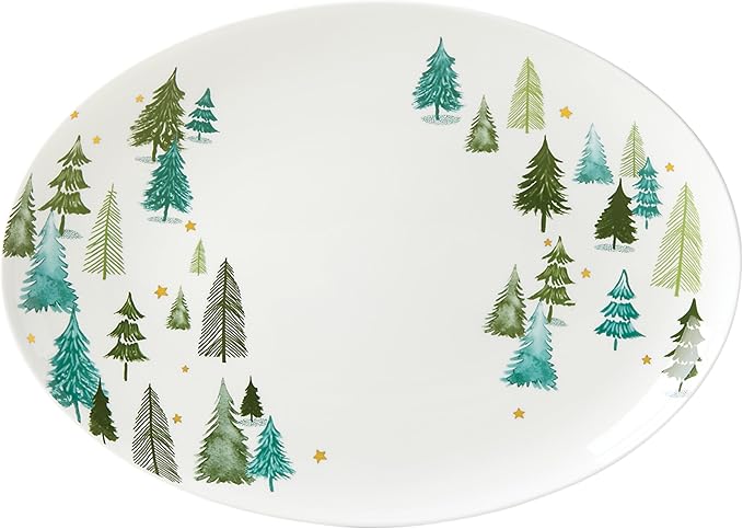 Lenox Balsam Lane Stoneware Christmas Serving Platter