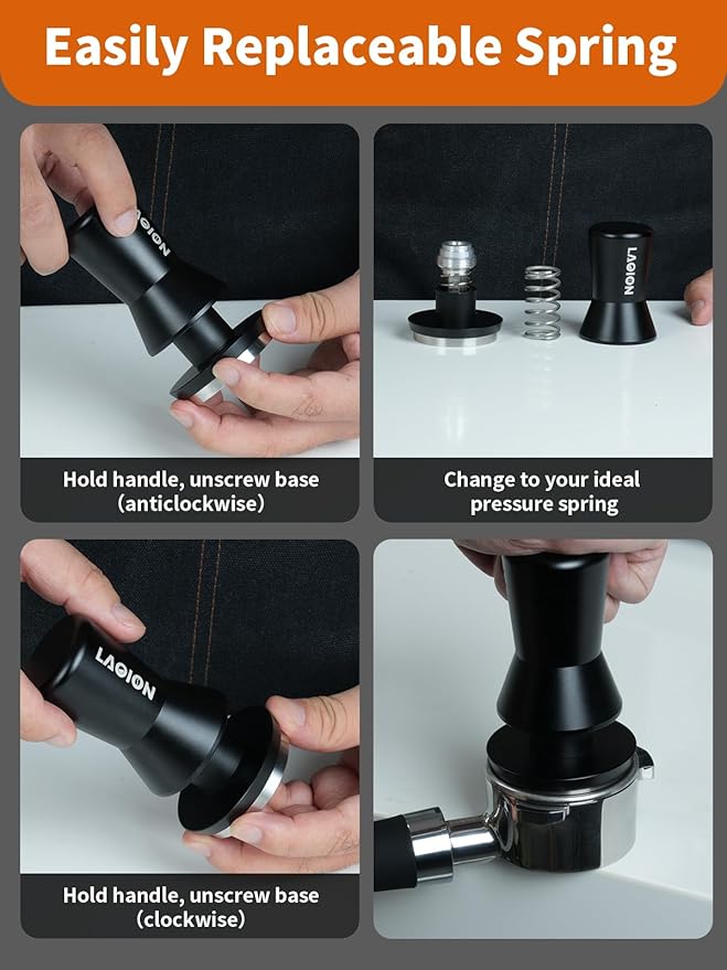 53.3mm Espresso Tamper, Coffee Espresso Accessories with Ergonomic Handle