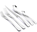 JANKNG 20-Piece 18/10 Stainless Steel Serrated Steak Knife Flatware Set, Service for 4
