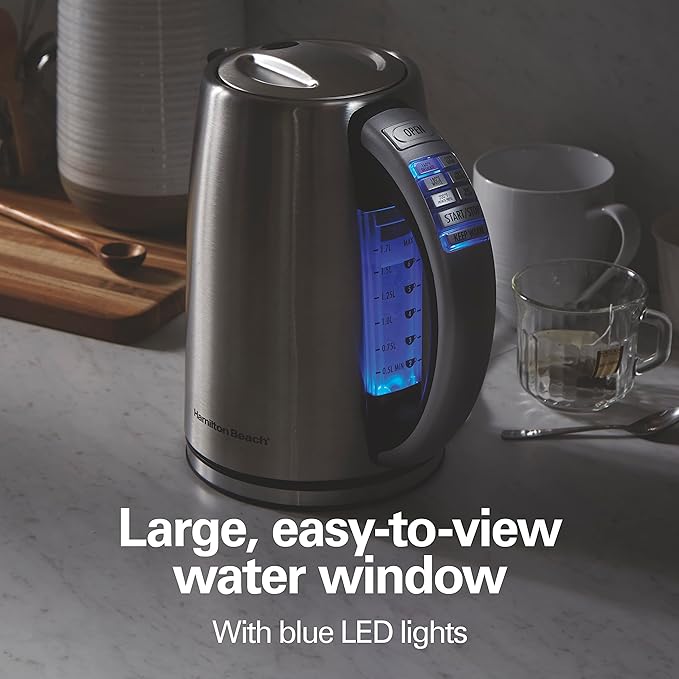 Hamilton Beach 1.7 Liter Electric Tea Kettle, Water Boiler & Heater