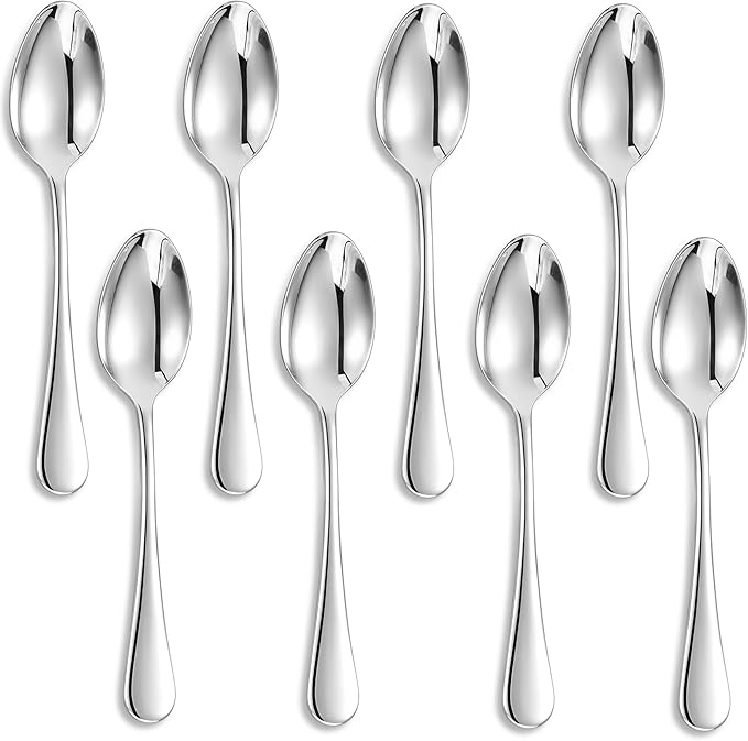 KEAWELL Premium Verona 8-Piece 7.6-Inch Dinner Spoon Set (8, Dinner Spoons)
