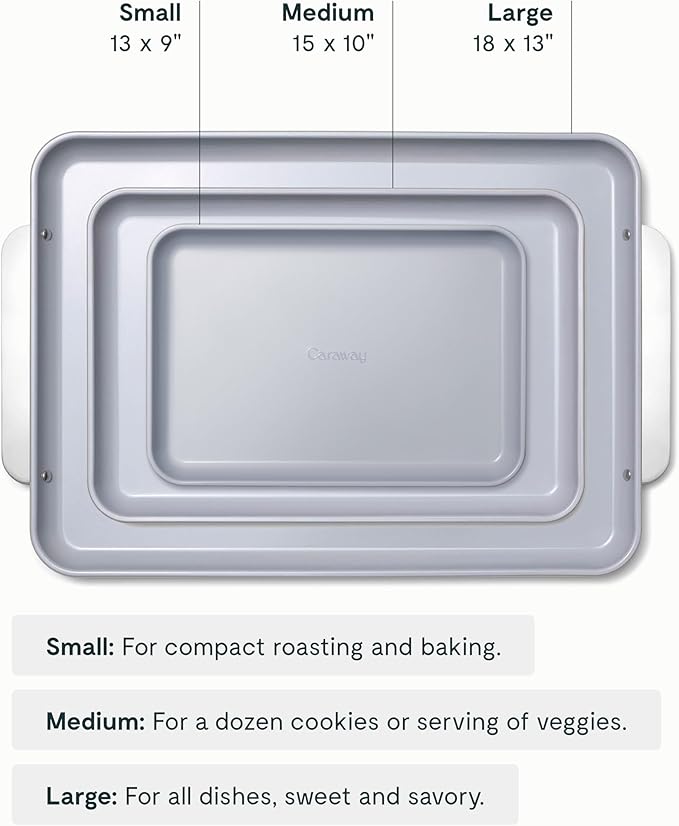 Caraway Non-Stick Ceramic Baking Sheet Trio