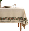 ISAENNE Designer Vintage Linen Rectangular Tablecloth,102"x63"-Carol G
