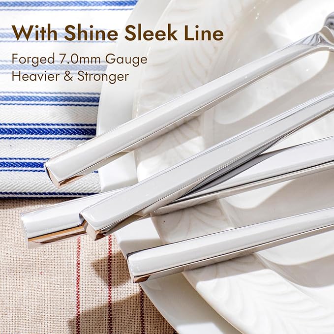 Silverware Set for 12, 60 Piece Flatware Set, Stainless Steel