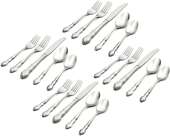 Oneida Dover 20-Piece 18/10 Silverware Set for 4, Flatware