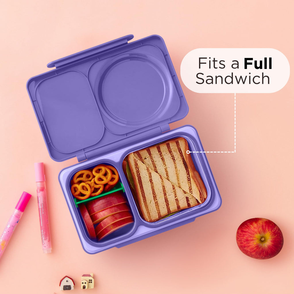 Omie OmieBox UP Kids Insulated Bento Box, Galaxy Purple